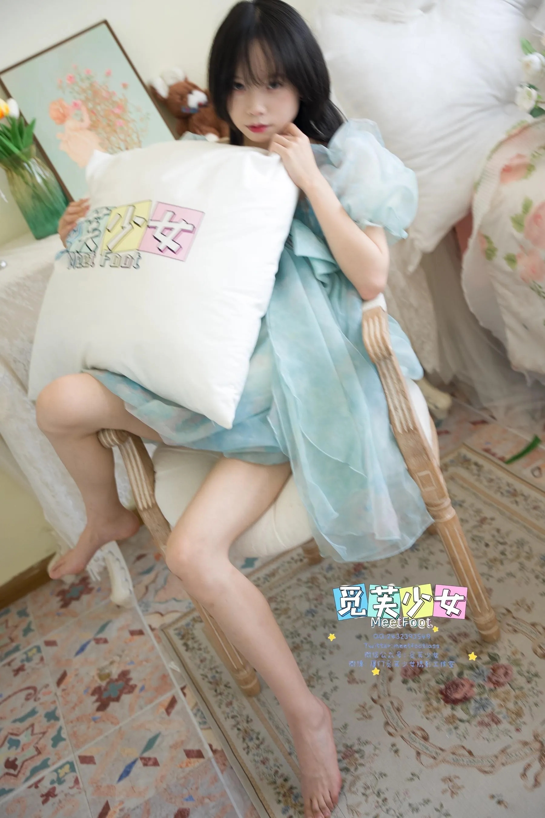 觅芙少女 NO.033 小婉-一袭蓝色纱裙构筑今晚浪漫的梦境-PIC [249P]插图5